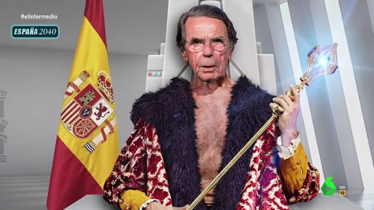 La imitación de Joaquín Reyes a Aznar en 2040 que explica cómo acabó creando la 'España Buena': "Os salvé de los bolcheviques" La imitación de Joaquín Reyes a Aznar en 2040 que explica cómo acabó creando la 'España Buena': "Os salvé de los bolcheviques"