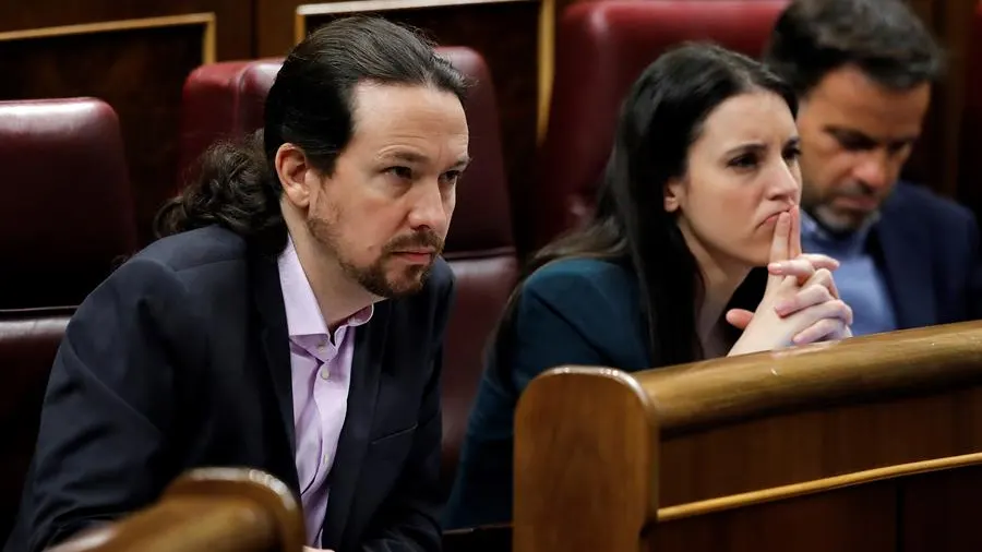 Pablo Iglesias, Irene Montero y Jaume Asens, en una imagen de archivo