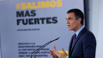 Pedro Sánchez comparece en rueda de prensa desde Moncloa
