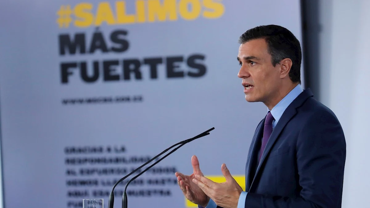 Pedro Sánchez comparece en rueda de prensa desde Moncloa