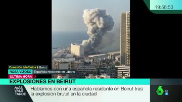 Habla una superviviente española a la explosión de Beirut: "He salido corriendo y el guardia de mi trabajo estaba en el suelo"