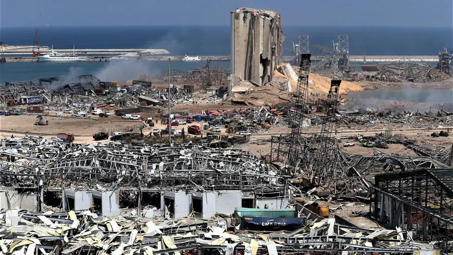 Vista general del estado en el que ha quedado el epicentro de la explosión.