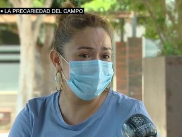 Ana Patricia Blandón, hermana del jornalero fallecido en Lorca. Ana Patricia Blandón, hermana del jornalero fallecido en Lorca.