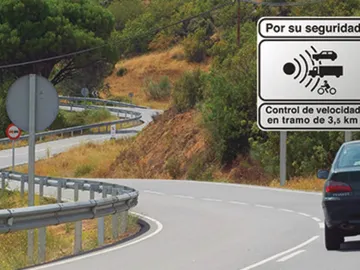 Un aviso de radar de tramo Un aviso de radar de tramo