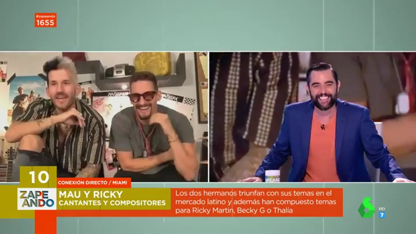 La divertida entrevista a los compositores Mau y Ricky: así han conseguido promocionar su nuevo tema en Zapeando La divertida entrevista a los compositores Mau y Ricky: así han conseguido promocionar su nuevo tema en Zapeando