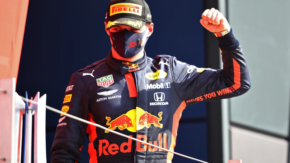 Max Verstappen celebra una victoria