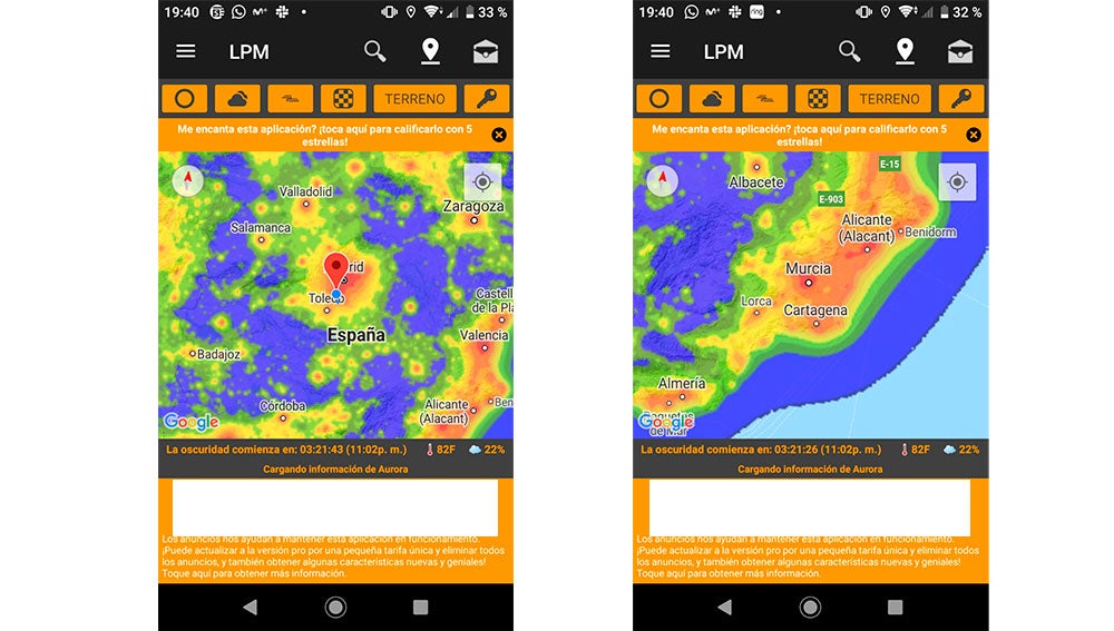 Viendo dónde es el mejor lugar para ver las estrellas