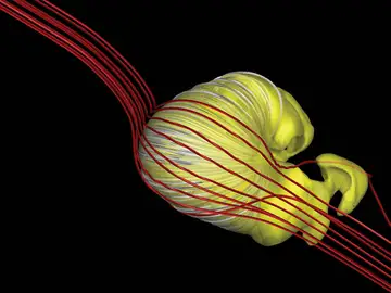 Modelo en 3D de la heliosfera Modelo en 3D de la heliosfera