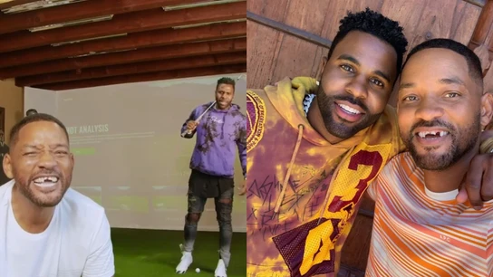 Will Smith posa sin dientes junto a su amigo, el cantante Jason Derulo Will Smith posa sin dientes junto a su amigo, el cantante Jason Derulo