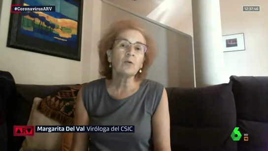 Margarita Del Val, viróloga del CSIC La investigadora Margarita Del Val alerta: "O mantenemos medidas más rigurosas, o el otoño va a ser espantoso"