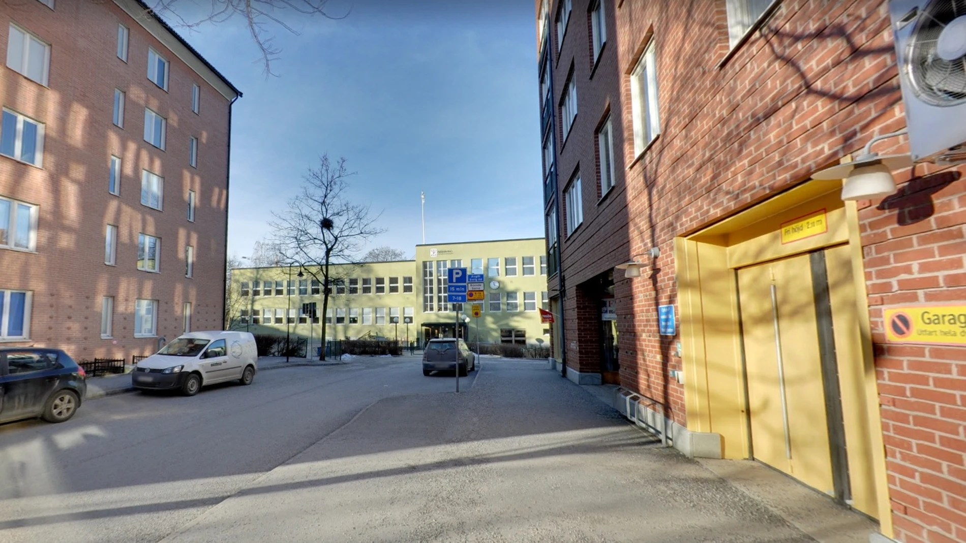 Una de las calles de Solna, en Suecia