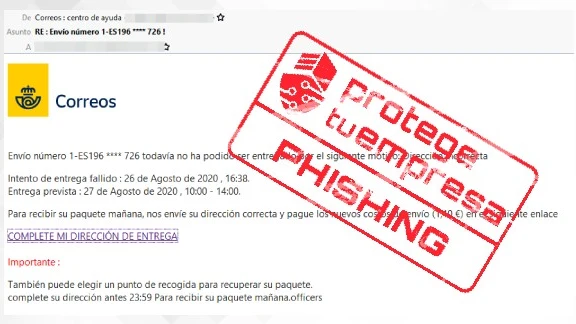 Correo detectado por Incibe