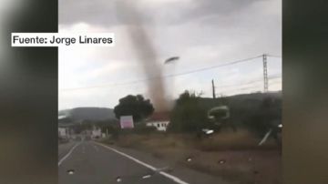 Imagen de un tornado en España en pleno mes de agosto