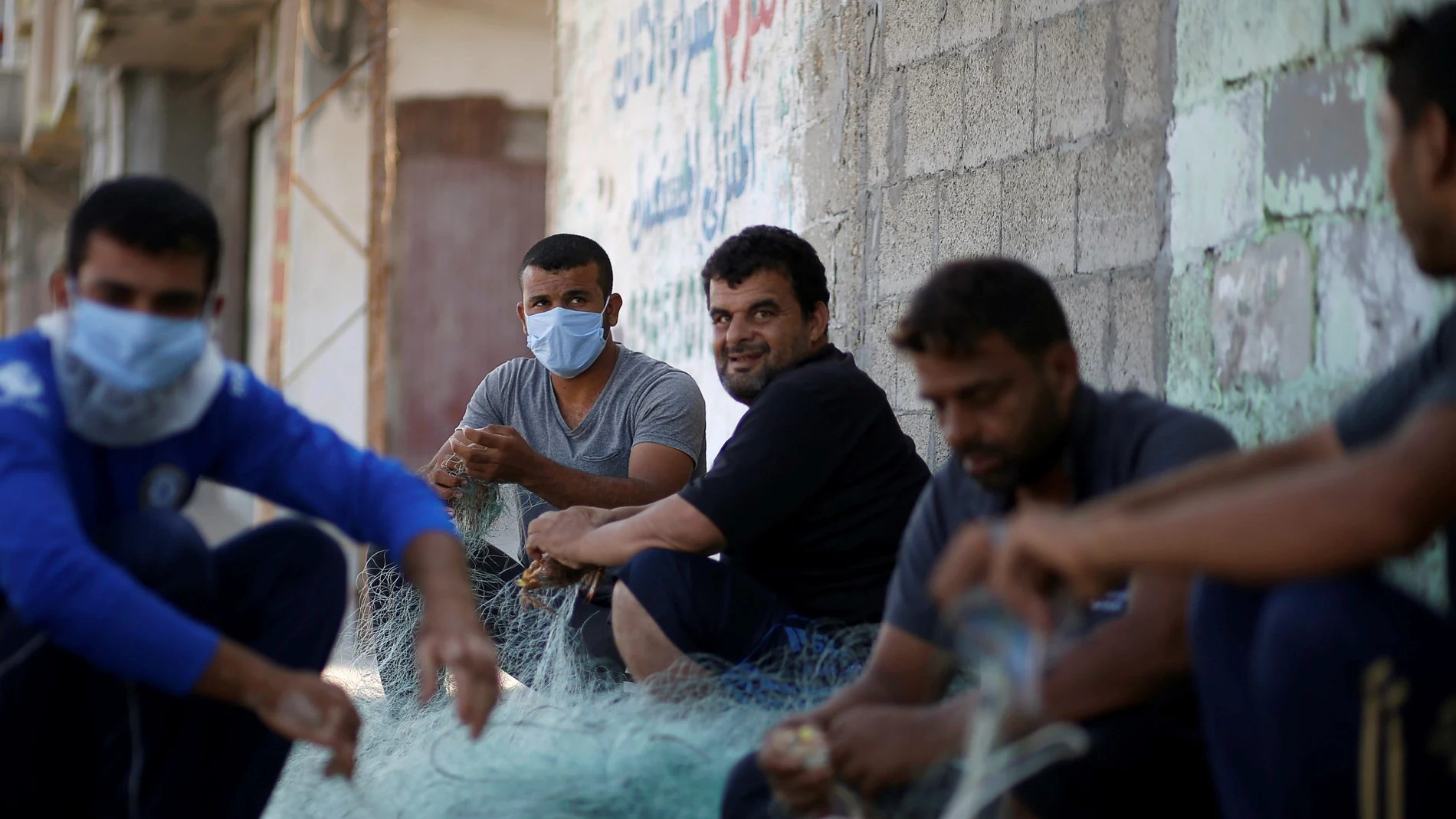 Habitantes de Gaza, durante la crisis del coronavirus