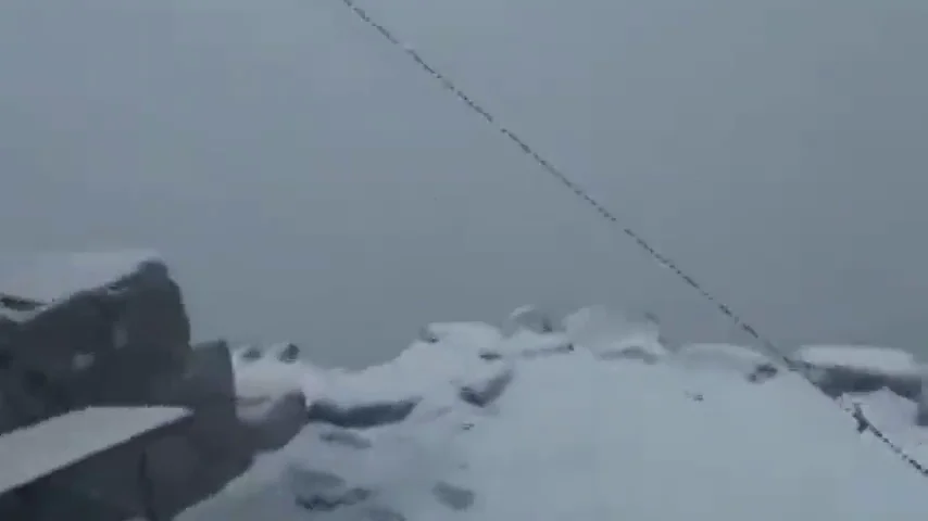 Imagen de la nevada en los Picos de Europa