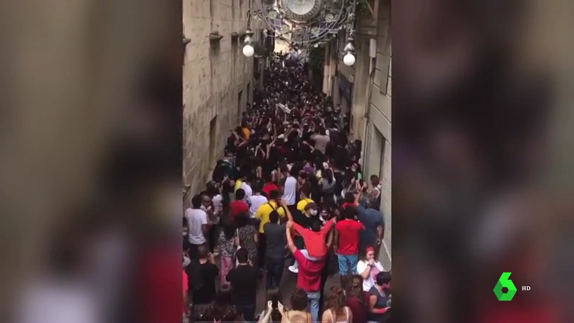 Imagen de aglomeraciones en la fiesta mayor de Vilafranca del Penedès