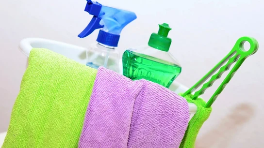 Imagen de archivo de productos de limpieza Imagen de archivo de productos de limpieza