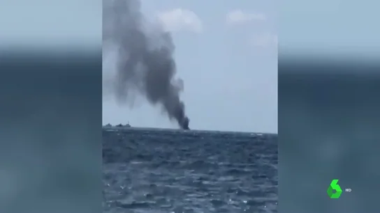 Imagen del momento en el que se ha producido una explosión en una embarcación en Italia Imagen del momento en el que se ha producido una explosión en una embarcación en Italia