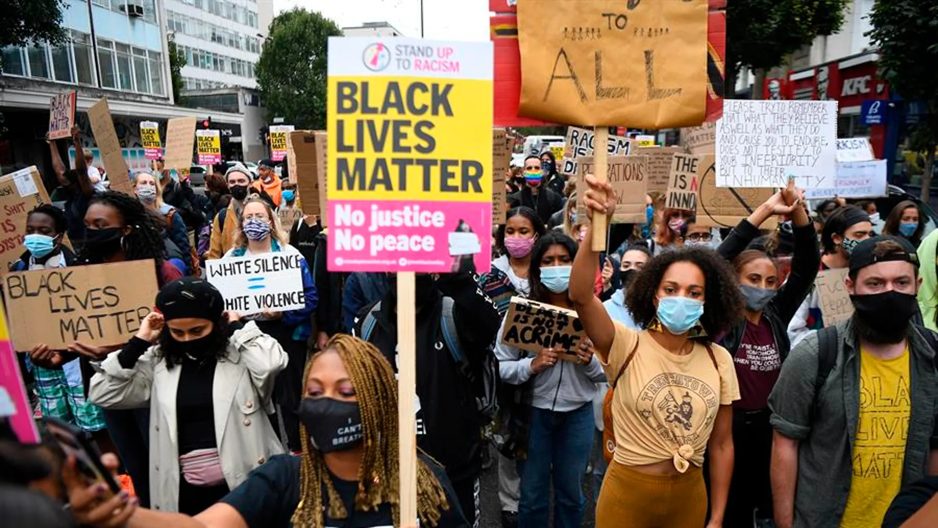 Imagen de una manifestación del movimiento 'Blanck Lives Matter' en EEUU