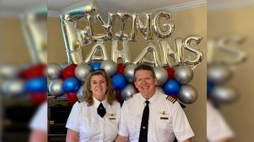 'The Flying Fahans', la pareja que se jubila tras más de 30 años volando juntos