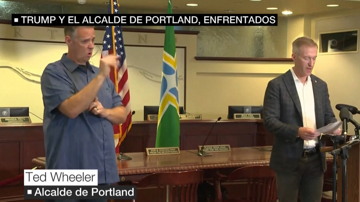 El alcalde de Portland (Oregón) culpa a Trump de la escalada de tensión en Estados Unidos