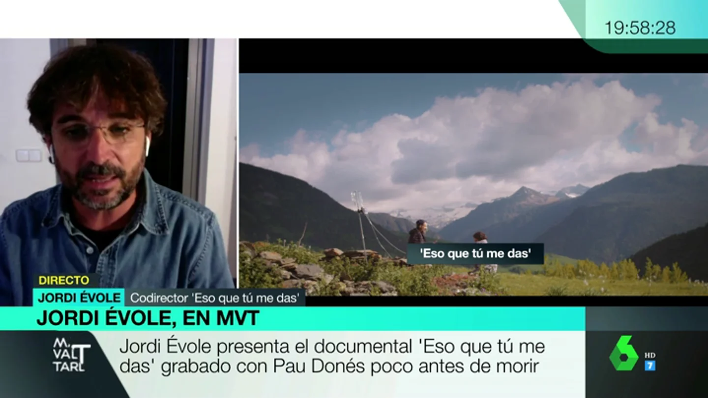 Jordi Évole habla de 'Eso que tú me das': "Pau Donés nos da un canto a la vida, es una conversación útil" Jordi Évole habla de 'Eso que tú me das': "Pau Donés nos da un canto a la vida, es una conversación útil"