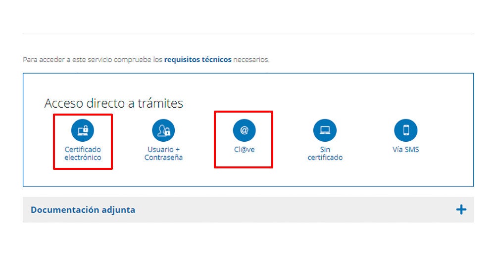 Accediendo al trámite