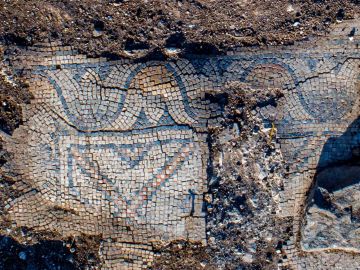 Detalle de uno de los mosaicos descubiertos