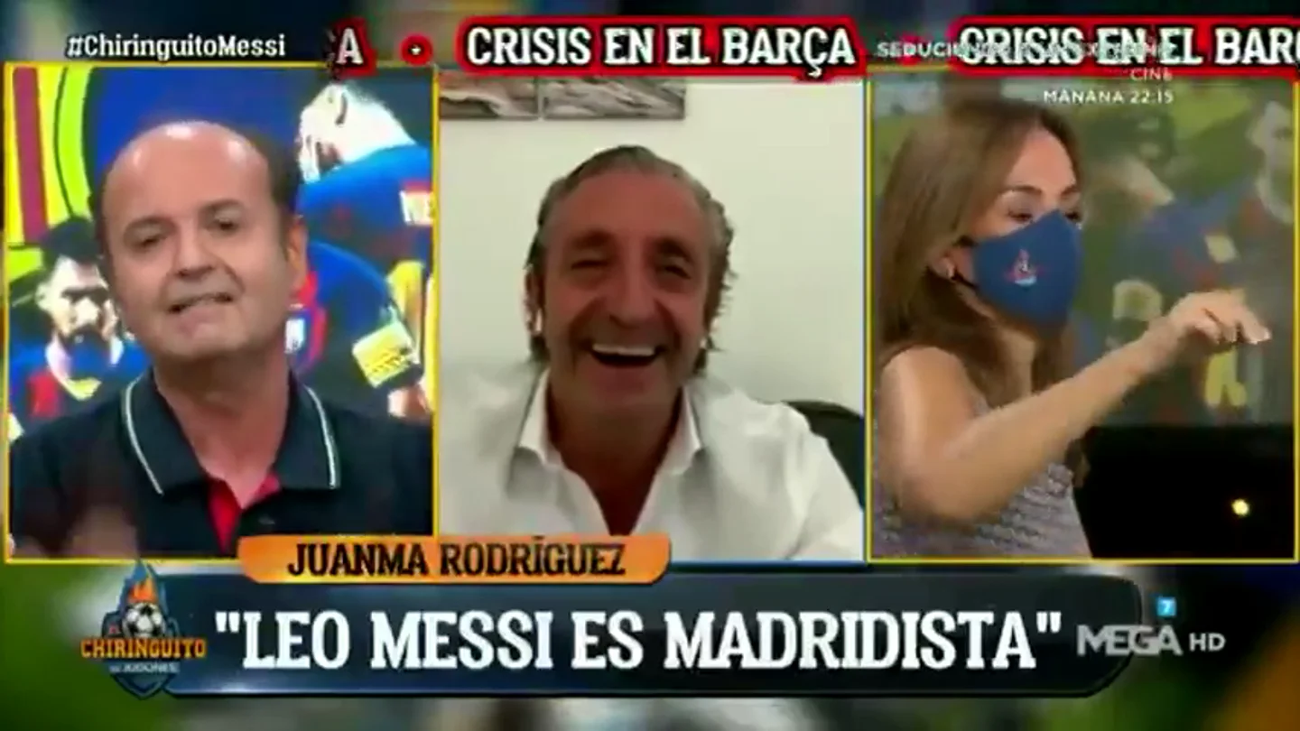 Juanma Rodríguez afirma que Messi "es madridista" y Josep Pedrerol no puede contener la risa Juanma Rodríguez afirma que Messi "es madridista" y Josep Pedrerol no puede contener la risa