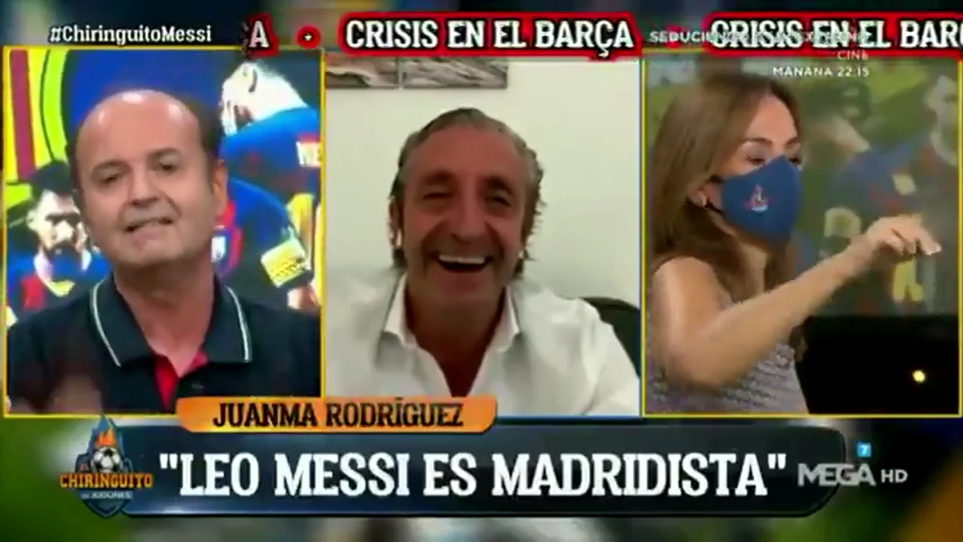 Juanma Rodríguez afirma que Messi "es madridista" y Josep Pedrerol no puede contener la risa