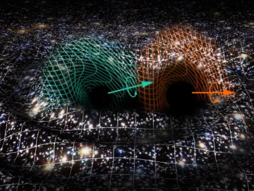La fusion de dos agujeros negros en otro supermasivo desconcierta a la comunidad astrofisica