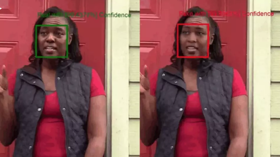 Imagen real (i) vs deepfake (d)