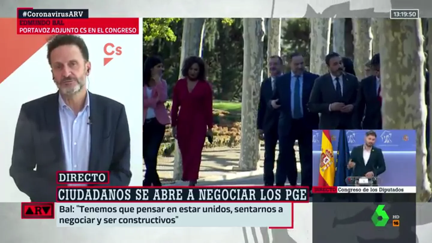Edmundo Bal (Cs), tras la reunión de Arrimadas y Sánchez: "Ha quedado claro que no somos socios del Gobierno" Edmundo Bal (Cs), tras la reunión de Arrimadas y Sánchez: "Ha quedado claro que no somos socios del Gobierno"