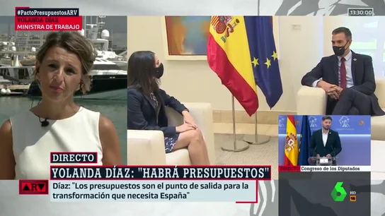 Yolanda Díaz, sobre si prefiere a ERC o a Cs: "Yo lo que quiero es que haya presupuestos" Yolanda Díaz, sobre si prefiere a ERC o a Cs: "Yo lo que quiero es que haya presupuestos"