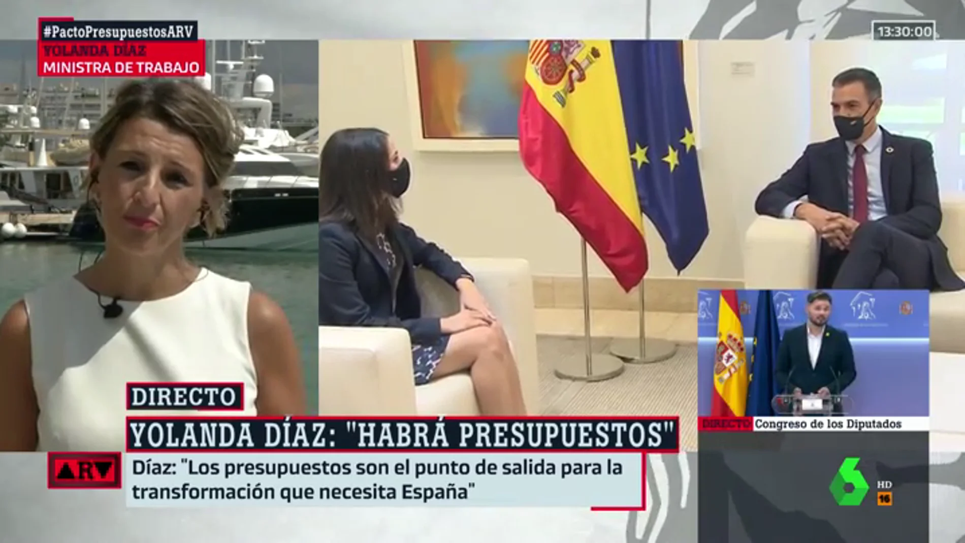 Yolanda Díaz, sobre si prefiere a ERC o a Cs: "Yo lo que quiero es que haya presupuestos"