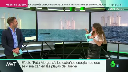 Efecto 'Fata Morgana': así son los extraños espejismos que se visualizan en las playas de Huelva Efecto 'Fata Morgana': así son los extraños espejismos que se visualizan en las playas de Huelva