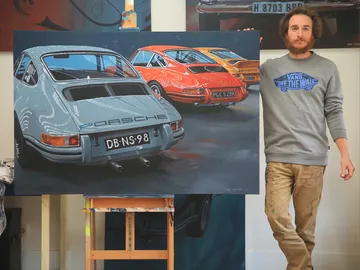 Manu Campa se ha especializado en pintar Porsches Manu Campa se ha especializado en pintar Porsches