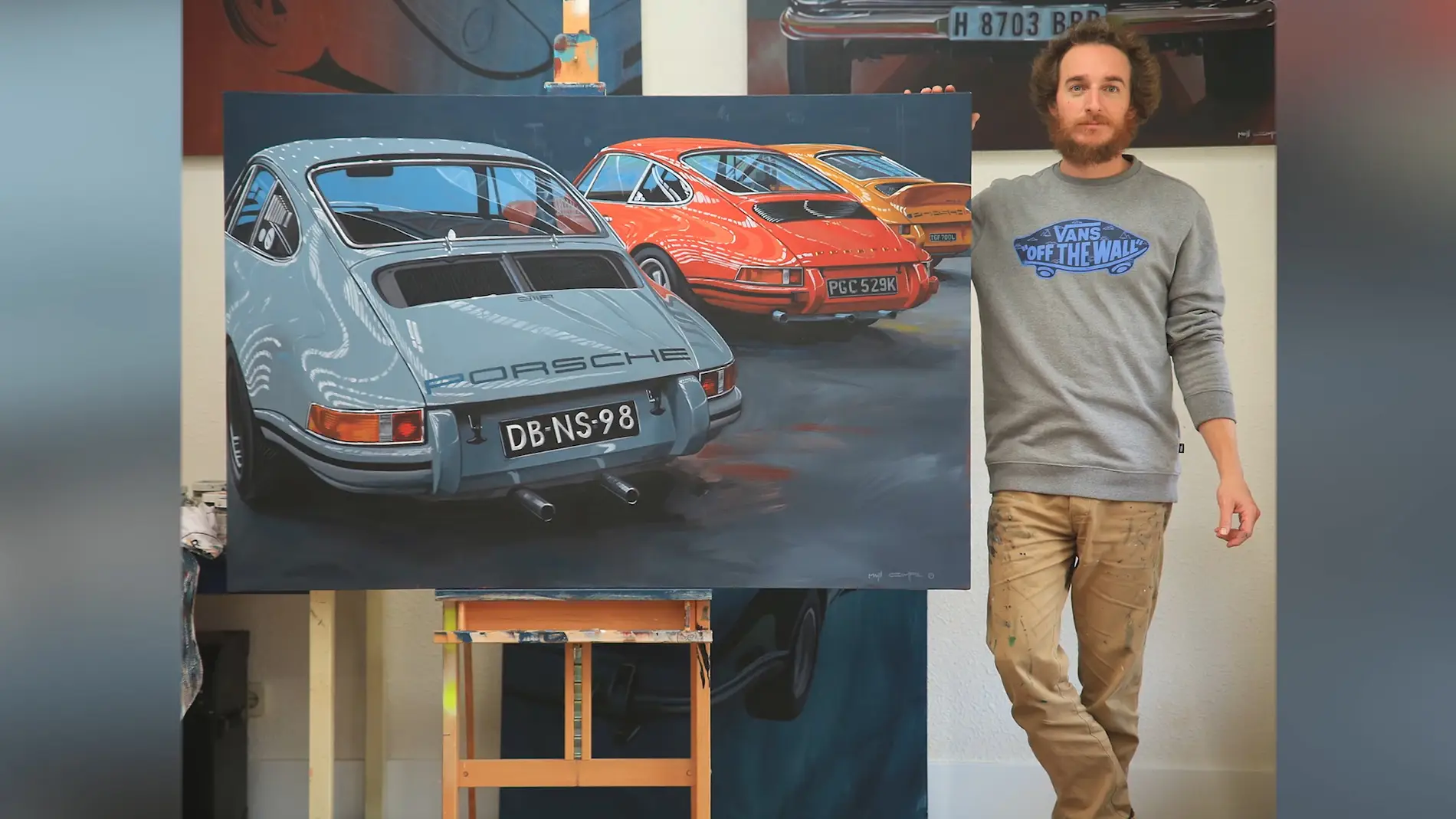 Manu Campa se ha especializado en pintar Porsches