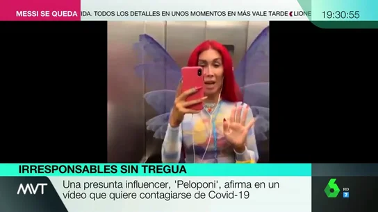 El frívolo comentario de la influencer 'Pelopony': "Nunca me lavo las manos, quiero tener pequeños contactos con el coronavirus" El frívolo comentario de la influencer 'Pelopony': "Nunca me lavo las manos, quiero tener pequeños contactos con el coronavirus"