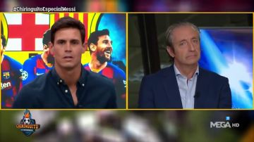 Edu Aguire, a la bancada del Barça en 'El Chiringuito': "Los Messi os han logrado engañar"