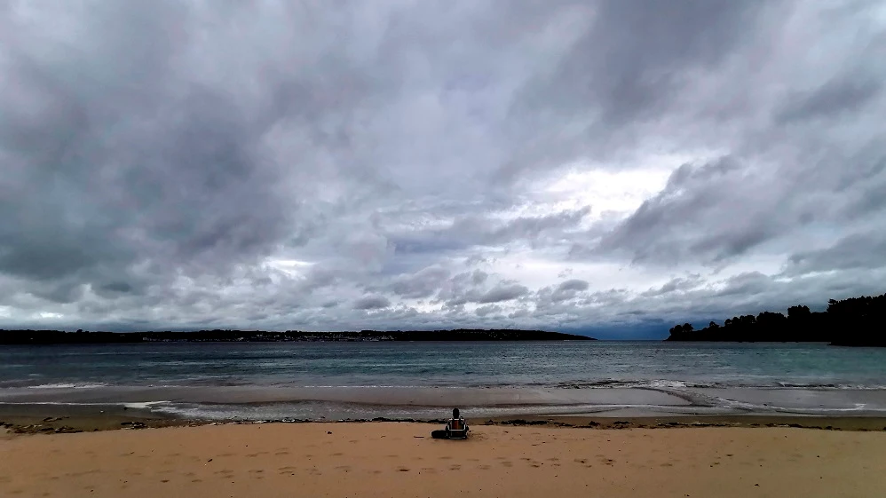 Imagen de la playa Grande de Miño, en A Coruña