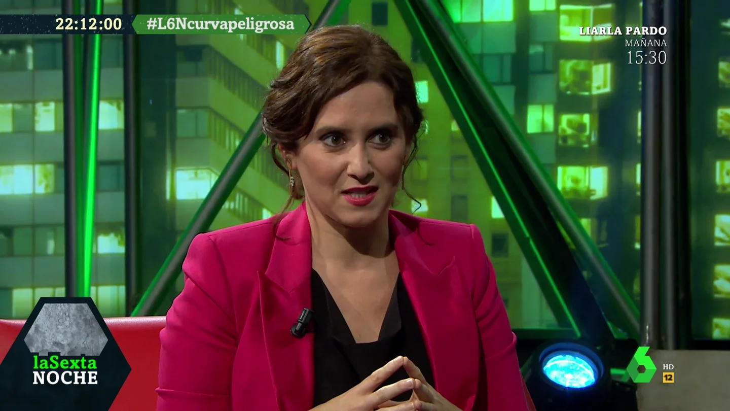 Isabel Díaz Ayuso en laSexta Noche Isabel Díaz Ayuso en laSexta Noche