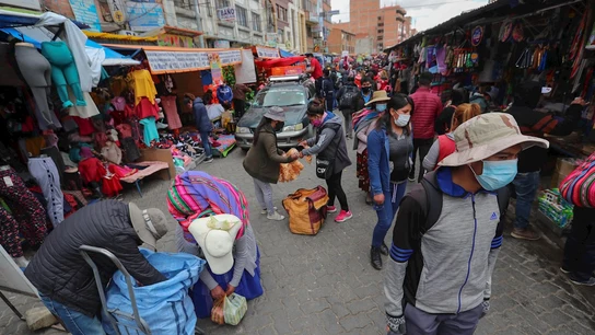Imagen de un mercado de Bolivia Imagen de un mercado de Bolivia