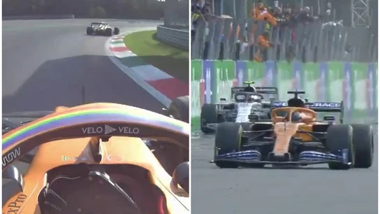 La lucha entre Sainz y Gasly en Monza La lucha entre Sainz y Gasly en Monza