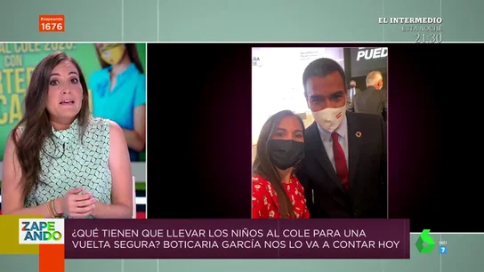 Boticaria García, sobre su charla con Sánchez: "Es alto, apuesto y fue muy receptivo, ya me han llamado de Sanidad" Boticaria García, sobre su charla con Sánchez: "Es alto, apuesto y fue muy receptivo, ya me han llamado de Sanidad"