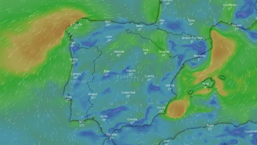 Consulta en tiempo real la evolución de la DANA que afecta a España