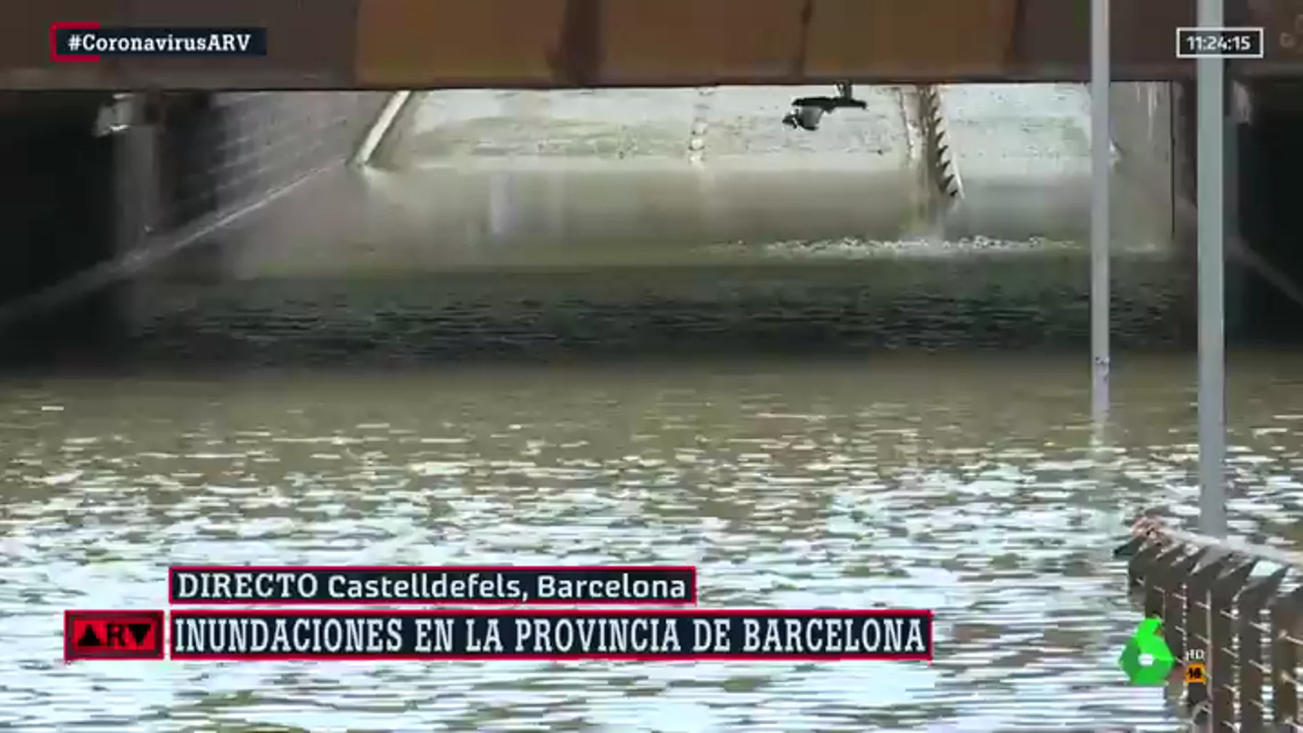 Inundaciones, caída de árboles y cortes en las líneas de tren: las imágenes de la DANA en Cataluña