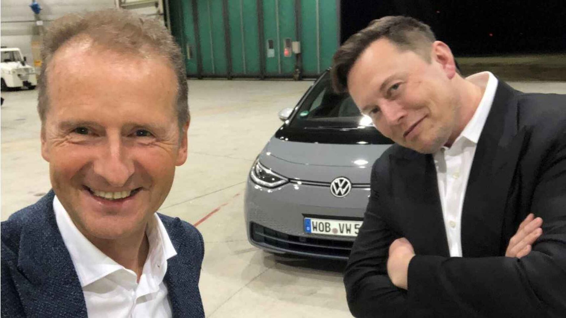 Herbert Diess y Elon Musk