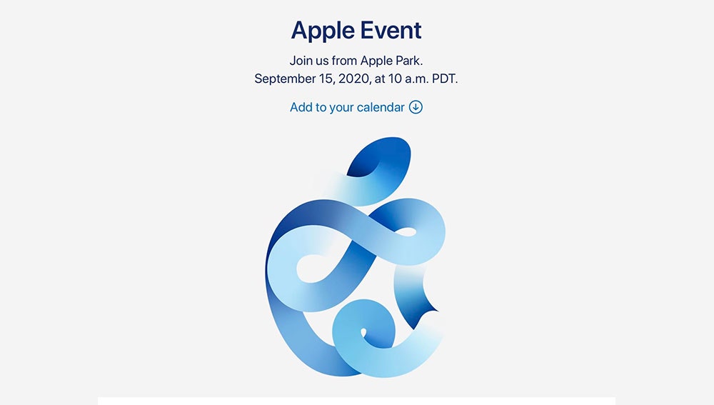Invitación al evento de Apple