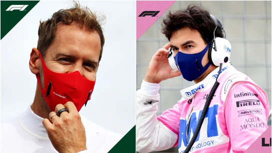Sebastian Vettel y Sergio Pérez Sebastian Vettel y Sergio Pérez